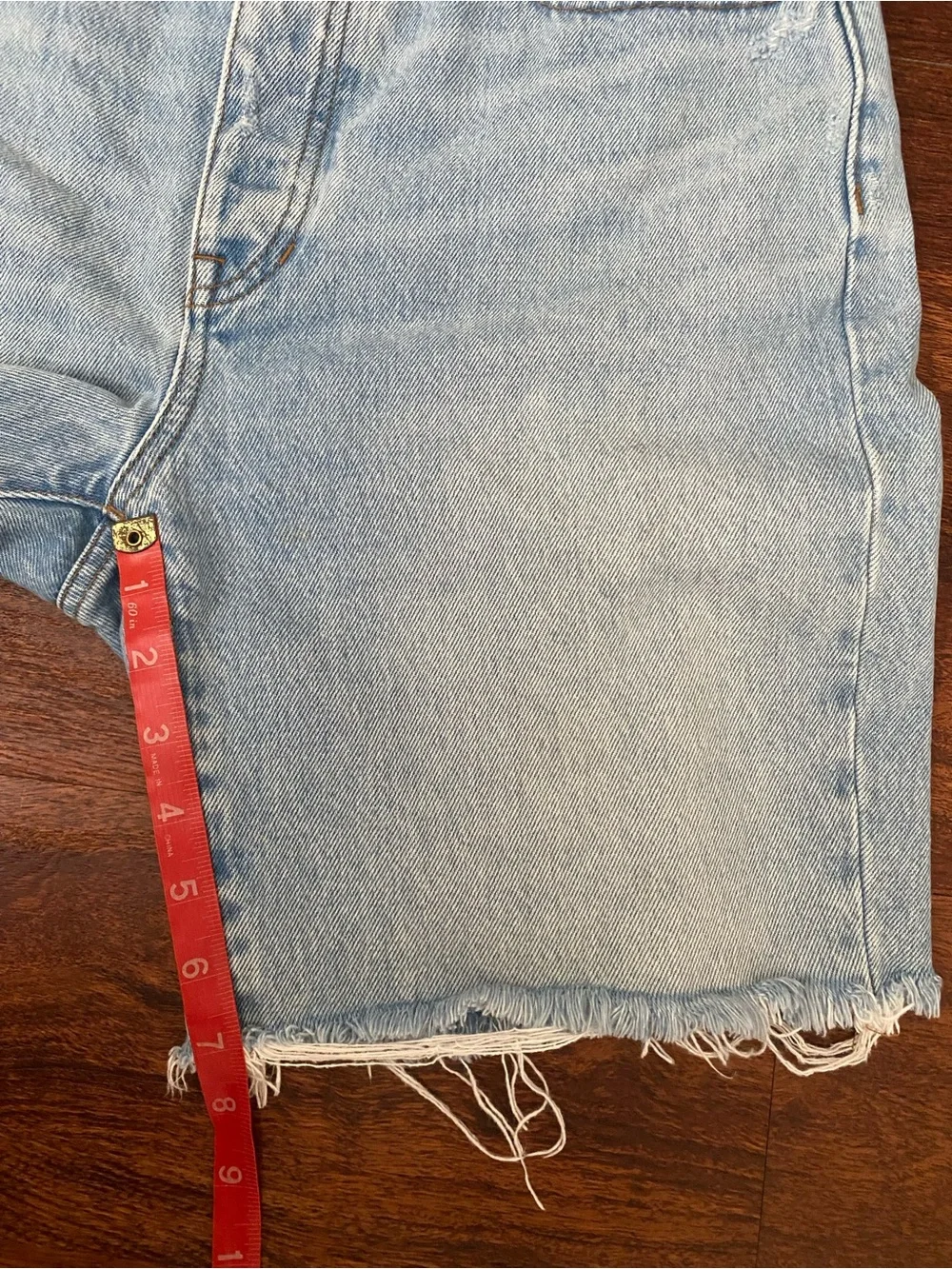 Madewell long baggy denim shorts!